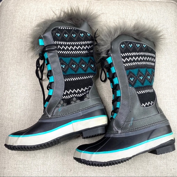 Western Chief Teal Speed Lace-Up Knit Boot - Picture 3 of 12
